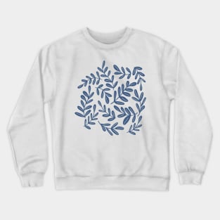 Autumn forest leaves in blue Crewneck Sweatshirt